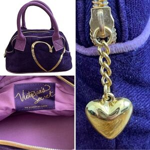 Victoria’s Secret Purple & Gold Heart Charm Bag